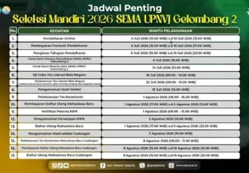 Pendaftaran SEMA Gelombang 2 UPN Jakarta Tutup 10 Juli, Ini Biaya Kuliahnya